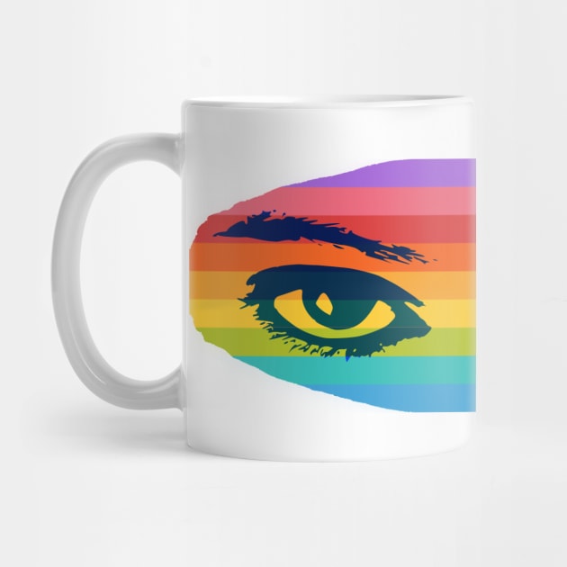 Colorful eyes looking through a rainbow by All About Nerds